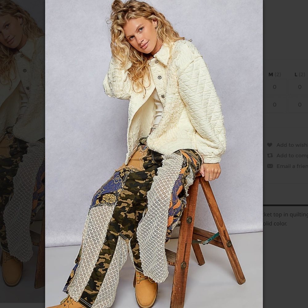 🆕 POL Cream Quilted Jacket L. NWT!💥 - Picture 5 of 11